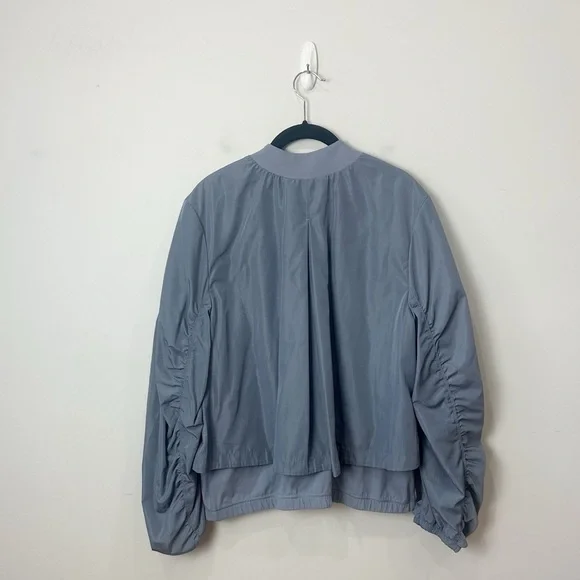 Athleta Wayfarer Bomber Jacket Coastline Blue - Picture 4 of 10